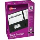 Avery Letter Pocket Folder - 8 1/2" x 11" - 40 Sheet Capacity - 2 Internal Pocket(s) - Embossed Paper - Black - 125 / Carton