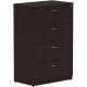 Lorell Essentials Series 4-Drawer Lateral File - 35.5" x 22"54.8" Lateral File, 1" Top - 4 x File Drawer(s) - Finish: Espresso L
