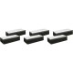 Lorell Chalkboard Erasers - Noiseless, Dustless - Black - Felt - 6 / Bundle
