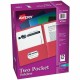Avery Letter Pocket Folder - 8 1/2" x 11" - 40 Sheet Capacity - 2 Internal Pocket(s) - Embossed Paper - Assorted - 125 / Carton