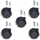 Lorell Premium Soft Dual-Wheel Casters Set - 1.97" Diameter - Nylon, Metal - Black - 5 / Set