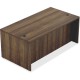 Lorell Chateau Series Rectangular desk - 70.9" x 35.4"30" Desk, 1.5" Top - Reeded Edge - Material: P2 Particleboard - Finish: Wa