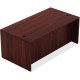 Lorell Chateau Series Rectangular desk - 59" x 29.5"30" Table, 1.5" Table Top - Reeded Edge - Material: P2 Particleboard - Finis
