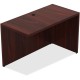 Lorell Chateau Series Return - 47.3" x 23.6"30" Desk, 1.5" Top - Reeded Edge - Material: P2 Particleboard - Finish: Mahogany, La