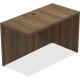 Lorell Chateau Series Return - 47.3" x 23.6"30" Desk, 1.5" Top - Reeded Edge - Material: P2 Particleboard - Finish: Walnut, Lami