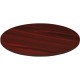 Lorell Chateau Series Round Conference Tabletop - 48" - Reeded Edge - Finish: Mahogany Laminate