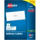 Avery Copier Address Labels - 1" Width x 2 13/16" Length - Permanent Adhesive - Rectangle - White - Paper - 33 / Sheet - 100 Tot