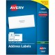 Avery Copier Address Labels - 1 1/2" Width x 2 13/16" Length - Permanent Adhesive - Rectangle - White - Paper - 21 / Sheet - 100
