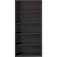 Lorell Fortress Series Bookcase - 34.5" x 13" x 72" - 5 x Shelf(ves) - Black - Powder Coated - Steel - Recycled