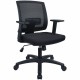Lorell SOHO Mesh Mid-back Task Chair - Black Fabric Seat - Black Mesh Back - Mid Back - 5-star Base - Armrest - 1 Each