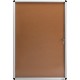 Lorell Enclosed Cork Bulletin Board - 36" Height x 24" Width - Natural Cork Surface - Lock, Resilient, Durable, Self-healing - A