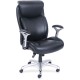 Lorell Wellness by Design Big & Tall Chair with Flexible Air Technology - Black Bonded Leather Seat - Black Bonded Leather Back 