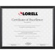 Lorell Certificate Frame - 8.50" x 11" Frame Size - Rectangle - Desktop - Horizontal, Vertical - 1 Each - Black