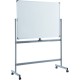 Lorell Double-sided Magnetic Whiteboard Easel - 72" (6 ft) Width x 48" (4 ft) Height - White Surface - Rectangle - Floor Standin
