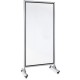 Lorell Double-sided Dry-Erase Easel/Room Divider - 37.5" (3.1 ft) Width x 82.5" (6.9 ft) Height - White Steel Surface - Black Al