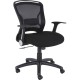 Lorell Flipper Arm Mid-back Office Chair - Fabric Seat - Mid Back - 5-star Base - Black - 1 Each