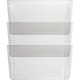 Lorell Wall File Pockets - 14.8" Height x 13.1" Width x 4.3" Depth - Clear - 3 / Pack