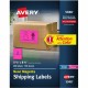 Avery Neon Shipping Labels, 5-1/2" x 8-1/2" , 200 Labels (5948) - 5 1/2" Width x 8 1/2" Length - Permanent Adhesive - Rectangle 