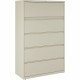 Lorell Fortress Series Lateral File w/Roll-out Posting Shelf - 42" x 18.6" x 67.7" - 5 x Drawer(s) for File - Legal, Letter, A4 