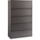 Lorell Fortress Series Lateral File w/Roll-out Posting Shelf - 42" x 18.6" x 67.6" - 1 x Shelf(ves) - 5 x Drawer(s) for File - L