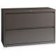 Lorell Fortress Series Lateral File - 42" x 18.6" x 28" - 1 x Shelf(ves) - 2 x Drawer(s) for File - Letter, Legal, A4 - Lateral 