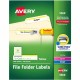 Avery TrueBlock File Folder Labels - 21/32" Width x 3 7/16" Length - Permanent Adhesive - Rectangle - Laser, Inkjet - Matte - Ye