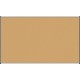 Lorell Satin-Finish Bulletin Board - 72" Height x 48" Width - Natural Cork Surface - Durable, Self-healing - Silver Anodized Alu