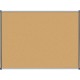 Lorell Satin-Finish Bulletin Board - 48" Height x 36" Width - Natural Cork Surface - Durable, Self-healing - Silver Anodized Alu
