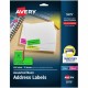Avery Shipping Labels - 1" Width x 2 5/8" Length - Permanent Adhesive - Rectangle - Laser - Neon Magenta, Neon Green, Neon Yello