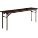 Lorell Economy Folding Banquet Table - For - Table TopMahogany Rectangle Top - 500 lb Capacity x 72" Table Top Width x 18" Table