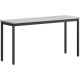 Lorell Utility Table - For - Table TopGray Rectangle, Laminated Top - Powder Coated Black Base - 500 lb Capacity x 59.88" Table 
