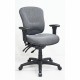 Lorell Accord Series Mid-Back Task Chair - Gray Polyester Seat - Black Frame - 1 Each