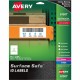 Avery Surface Safe ID Label - 3 1/4" Width x 8 3/8" Length - Removable Adhesive - Rectangle - Laser, Inkjet - White - Film - 3 /