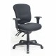 Lorell Accord Series Mid-Back Task Chair - Black Polyester Seat - Black Frame - 1 Each