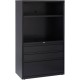 Lorell File/File Lateral File Combo Unit - 36" x 18.6" x 60" - 2 x Shelf(ves) - 3 x Drawer(s) for Box, File - Legal, Letter, A4 