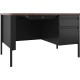 Lorell Fortress Series 48" Right-Pedestal Teachers Desk - 48" x 30"29.5" - Box, File Drawer(s) - Single Pedestal on Right Side -
