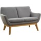 Lorell Quintessence Collection Loveseat - 53.1" x 19.8"32.8" - Finish: Gray