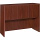 Lorell Essentials Series Stack-on Hutch with Doors - 47.3" x 14.8" x 36" - 3 Door(s) - Finish: Laminate, Mahogany - Grommet, Cor