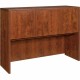Lorell Essentials Series Stack-on Hutch with Doors - 47.3" x 14.8" x 36" - 3 Door(s) - Finish: Cherry, Laminate - Grommet, Cord 