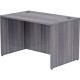 Lorell Essentials Series Rectangular Desk Shell - 48" x 30"29.5" , 1" Top - Laminate, Weathered Charcoal Table Top - Grommet