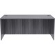 Lorell Essentials Series Rectangular Desk Shell - 72" x 36"29.5" , 1" Top - Laminate, Weathered Charcoal Table Top - Grommet