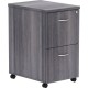 Lorell Essentials Series File/File Mobile File Cabinet - 16" x 22"28.3" - 2 x File Drawer(s) - Finish: Weathered Charcoal, Lamin
