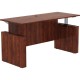 Lorell Essentials Series Sit-to-Stand Desk Shell - 0.1" Top, 1" Edge, 72" x 29"49" - Finish: Cherry - Laminate Table Top