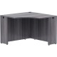 Lorell Essentials Series Corner Desk - 42" x 24"29.5" Desk, 1" Top - Finish: Weathered Charcoal Laminate