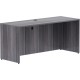Lorell Essentials Series Credenza Shell - 66" x 24"29.5" Credenza Shell, 1" Top - Finish: Weathered Charcoal Laminate, Silver Br