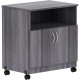 Lorell Mobile Machine Stand with Shelf - 30.5" Height x 28" Width x 19.8" Depth - Countertop - Weathered Charcoal