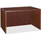 Lorell Essentials Series Rectangular Desk Shell - 47.3" x 29.5" x 1" x 29.5" - Finish: Laminate, Mahogany - Grommet, Modesty Pan