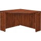 Lorell Essentials Series Corner Desk - 41.4" x 41.4" x 29.5" - Finish: Cherry, Laminate - Leveling Glide