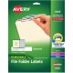 Avery Removable Laser/Inkjet Filing Labels - 21/32" Width x 3 7/16" Length - Removable Adhesive - Rectangle - Laser, Inkjet - Ma