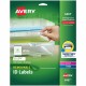 Avery Removable I.D. Laser/Inkjet Labels - 1/2" Width x 1 3/4" Length - Removable Adhesive - Rectangle - Laser, Inkjet - White -